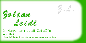 zoltan leidl business card